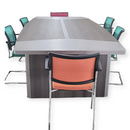 Meeting Table new Teak with khaki grey - Kingdom Books and Stationery Ltd