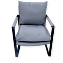 Visitors Chair Leather With Cushion - Kingdom Books and Stationery Ltd