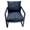 Visitors Chair Leather With Cushion - Kingdom Books and Stationery Ltd