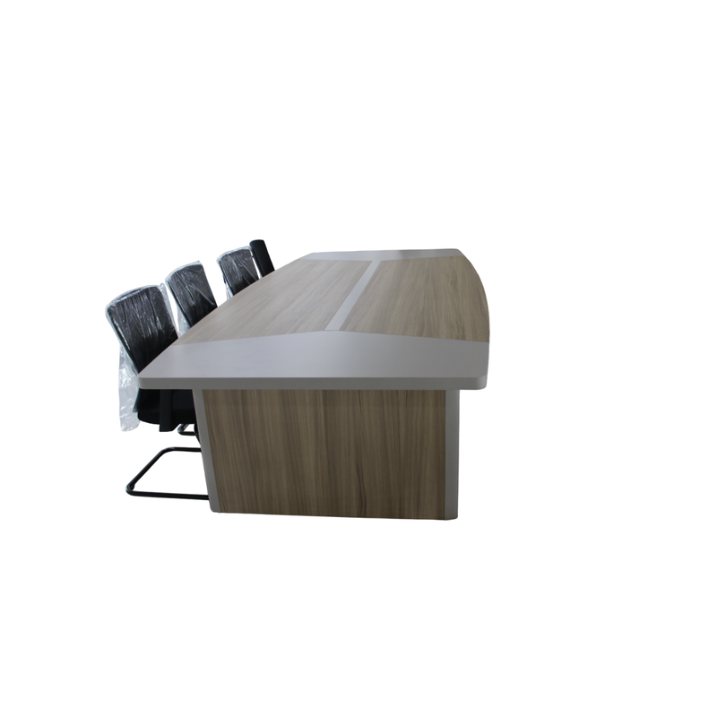 Meeting Table new Teak with khaki grey