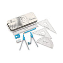Math Set - Radius Primus Mathematical Instrument Box Silver - Kingdom Books and Stationery Ltd
