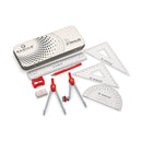 Math Set - Radius Primus Mathematical Instrument Box Silver - Kingdom Books and Stationery Ltd