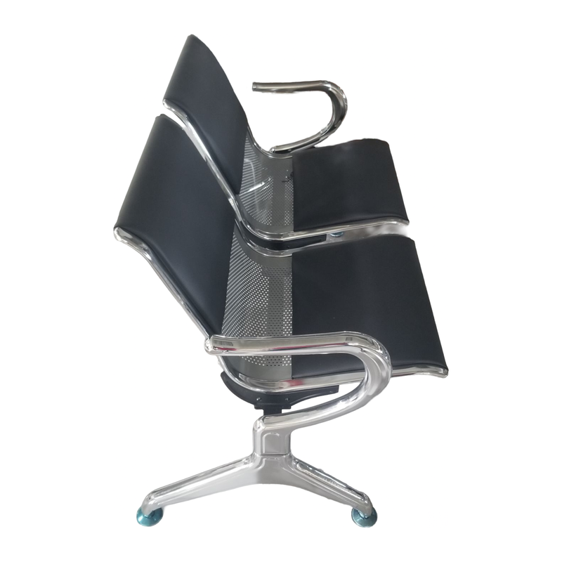 Waiting chair 2 seater Black - Kingdom Books and Stationery Ltd