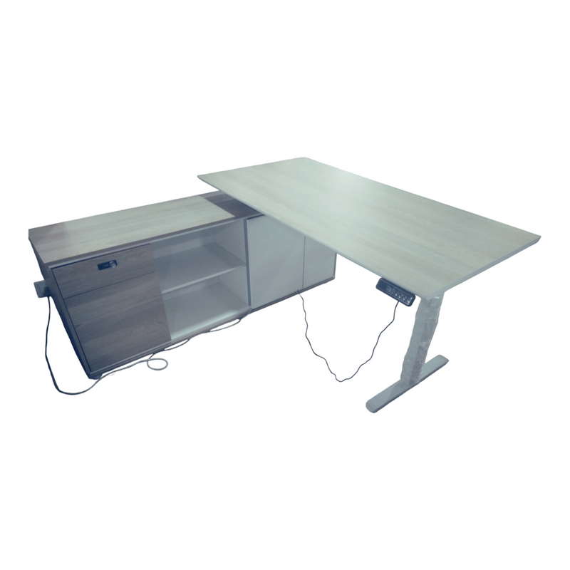 Adjustable L-Shaped Desk