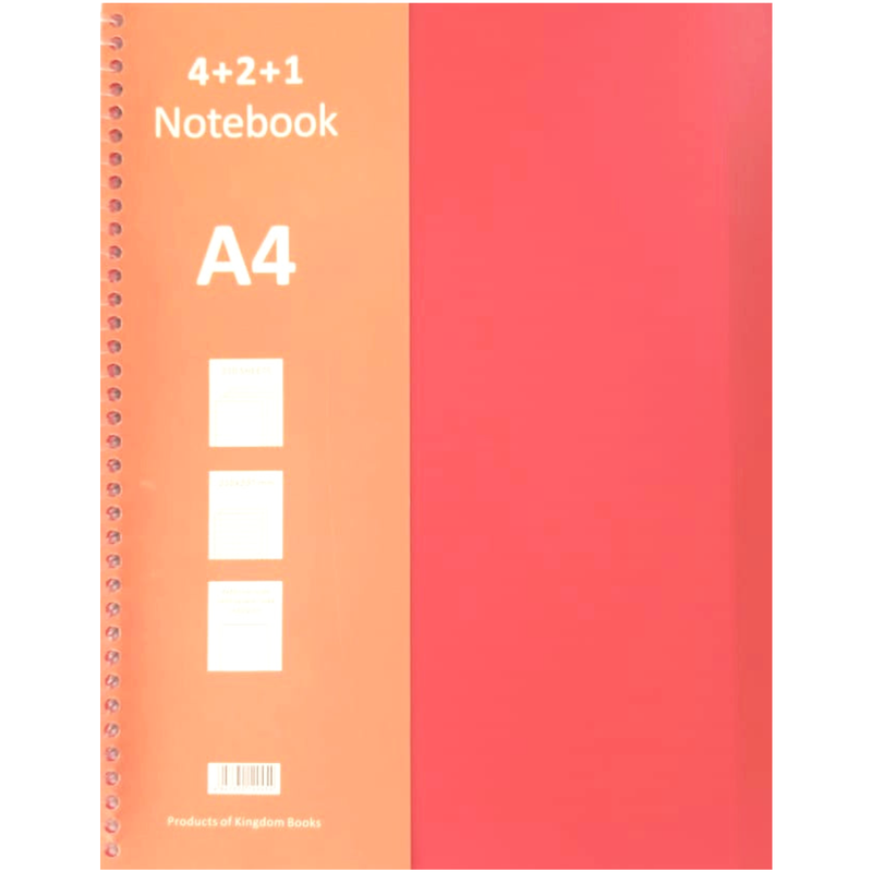 Notebook 4+2+1 Plastic Spiral