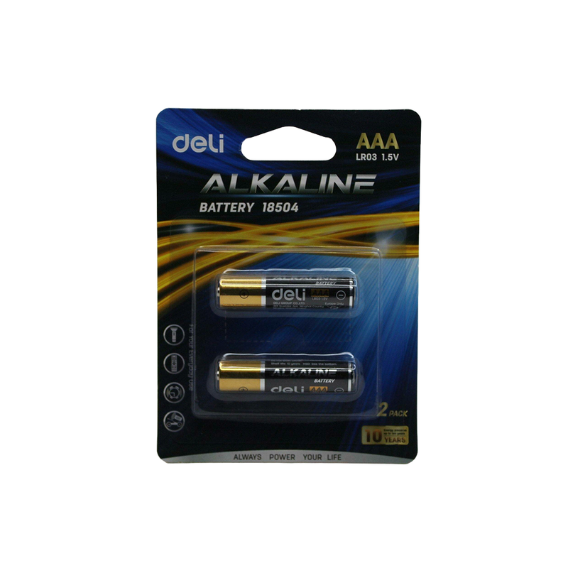 Deli Alkaline Battery AAA - Kingdom Books and Stationery Ltd