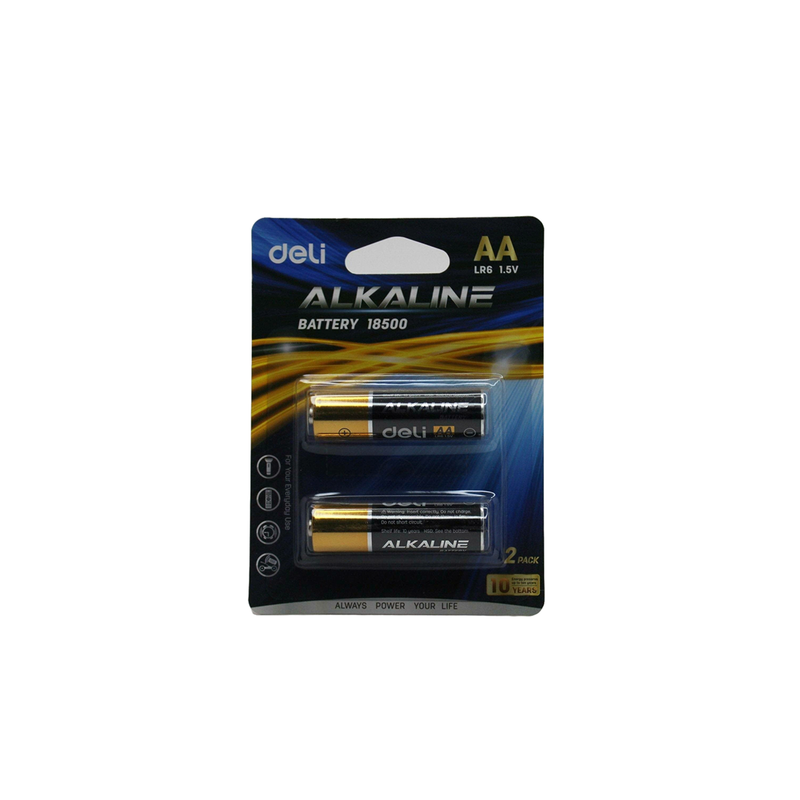 Deli Alkaline Battery AA - Kingdom Books and Stationery Ltd