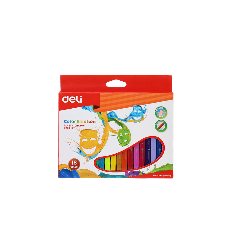 Deli Color Emotion Plastic Crayon - Kingdom Books and Stationery Ltd