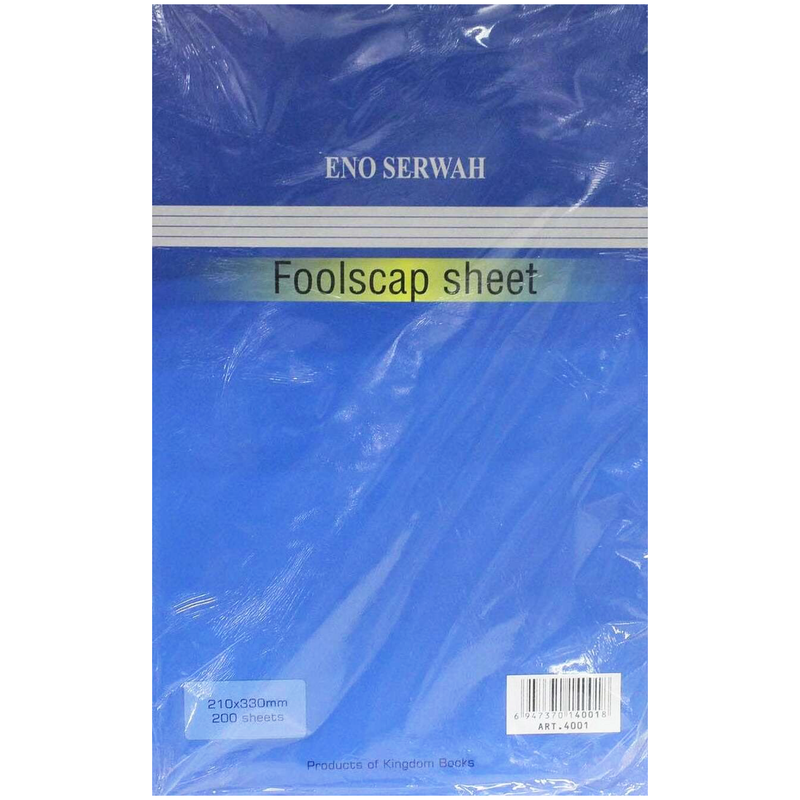 Foolscap Ruled Sheet (Eno Serwah)