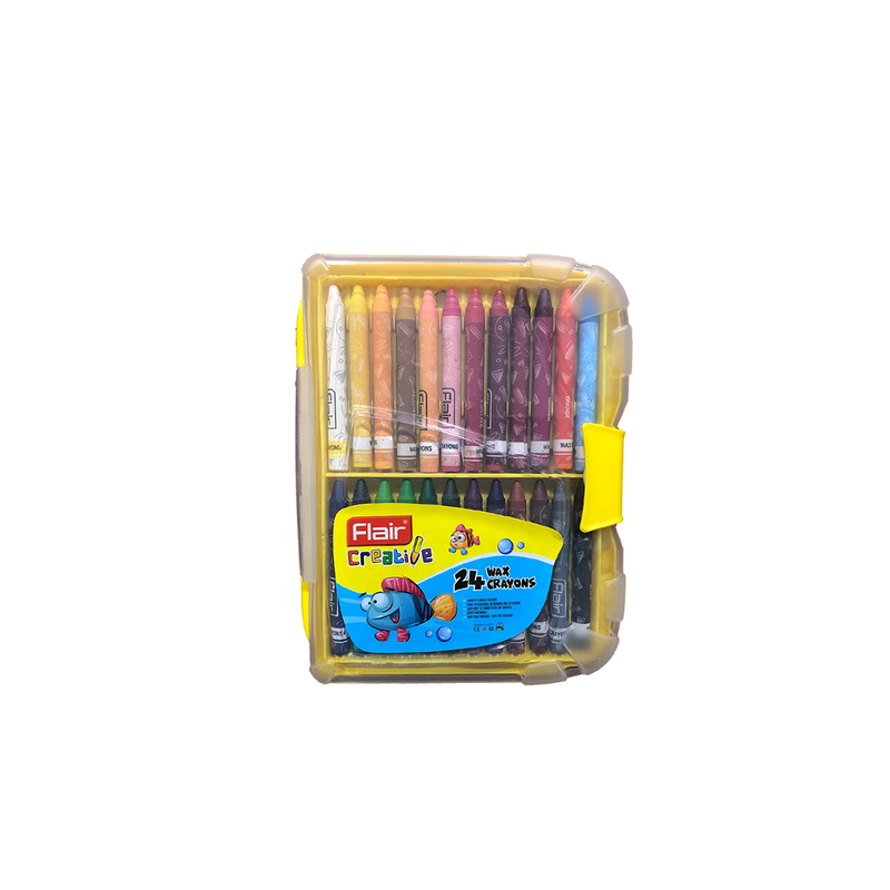 Flair Crayon 24 Wax Crayon - Kingdom Books and Stationery Ltd