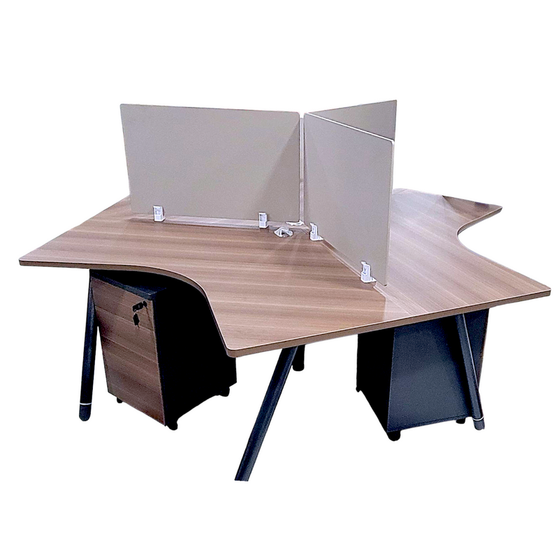 Workstation 3 Seater With Drawer - Kingdom Books and Stationery Ltd