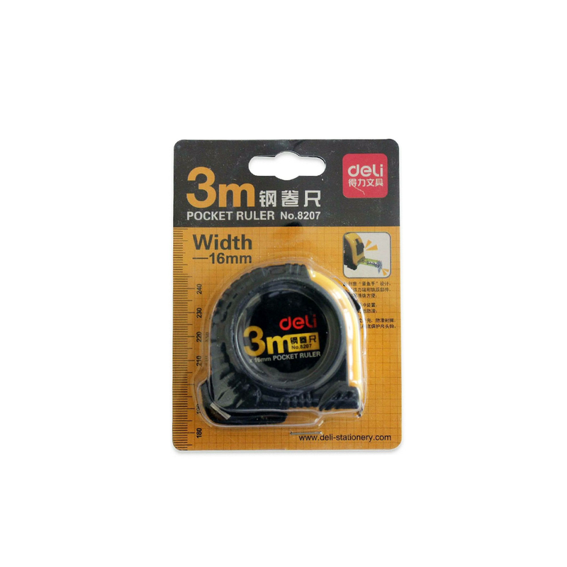 Deli Pocket Tape Measure (3m) - Kingdom Books and Stationery Ltd