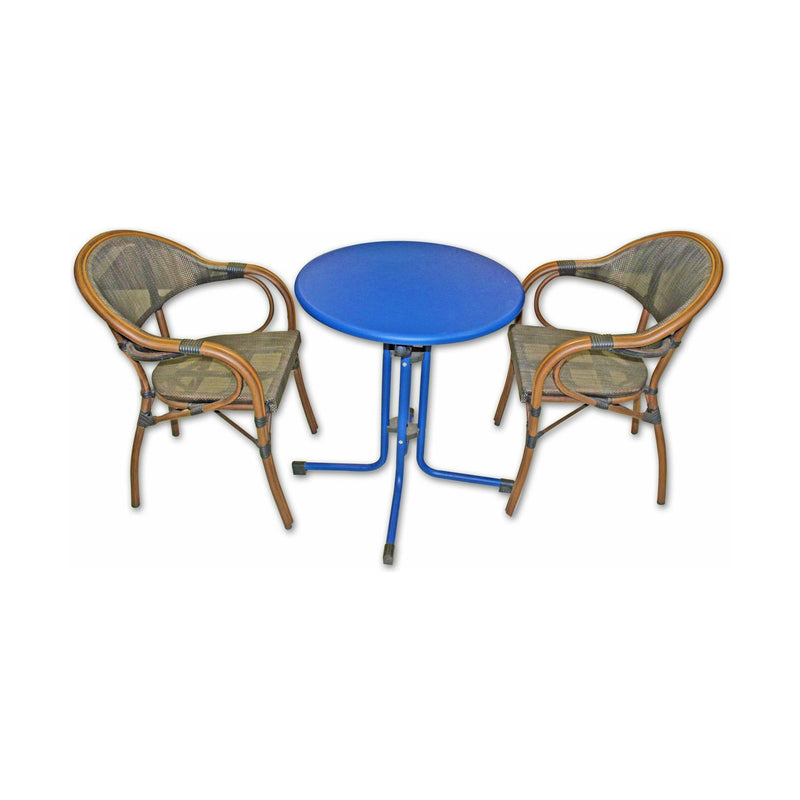 Alu Table + 2 Chairs Round - Kingdom Books and Stationery Ltd